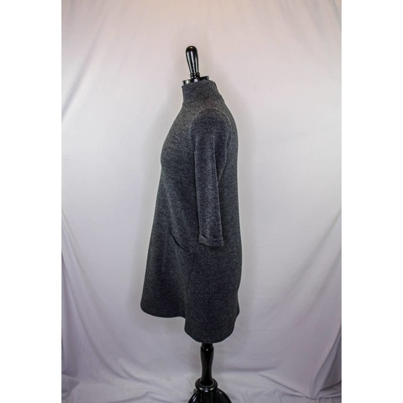 Everly Knit Dress High Neck Gray Pockets Size S - Picture 2 of 4